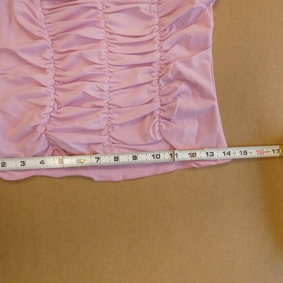 Venus Pink Ruffled Tube Top size: M - Picture 4 of 8